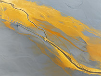 Biosphoto | 2609312 | Abstract patterns in a waste pond in the mineral-rich area of the Rio Tinto mines. The colour is caused by oxidised iron minerals. Aerial view. Drone shot. Huelva province, Andalusia, Spain. | &copy; Thomas Dressler / Biosphoto