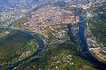 Biosphoto | 1252221 | Aerial view of Besançon in the loop of the Doubs France | &copy; Dominique Delfino / Biosphoto