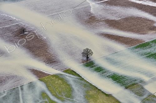 Biosphoto | 2393090 | Agricultural land flooded by the Allan flood, Allenjoie, low Allan Valley, Doubs, France | &copy; Dominique Delfino / Biosphoto