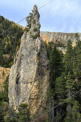 Biosphoto | 2612502 | Aiguille de Cargneule, fairy chimney in the Vallon des Thures, Val Clarée, Hautes Alpes, France | &copy; Jean-Philippe Delobelle / Biosphoto