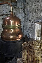 Biosphoto | 2451153 | Alambic pour distillation artisanale du kirsch, bonbonnes, Ecomusée du Pays de la Cerise, Fougerolles-Saint-Valbert, Haute-Saône, France | &copy; Denis Bringard / Biosphoto