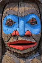 Biosphoto | 2304669 | Anthropomorphic Totem Pole. Duncan, Vancouver Island, British Columbia, Canada | &copy; Jean-Philippe Delobelle / Biosphoto