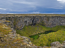 Biosphoto | 2609750 | Asbyrgi Canyon in Vatnajoekull National Park. It was formed by river Joekulsa a Fjoellum before it changed its course. Europe, northern europe, Iceland, autumn | &copy; Martin Zwick / Biosphoto