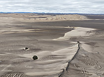Biosphoto | 2622120 | Barchan dunes and sand patterns at the edge of the Namib Desert. Aerial view. Drone shot. Skeleton Coast, Namibia. | &copy; Thomas Dressler / Biosphoto