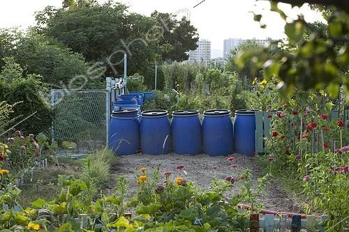 Biosphoto | 1201089 | Barrels for watering gardens in Marseille France | &copy; Philippe Giraud / Biosphoto