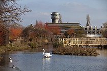 Biosphoto | 1251031 | Bâtiment et tour d'observation WWT Slimbridge Reserve RU | &copy; Michel Gunther / Biosphoto