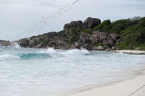 Biosphoto | 1290530 | Beach and rocks of Petite Anse on the island La Digue | &copy; Hervé Chellé  / Biosphoto