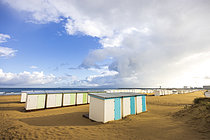 Biosphoto | 2609992 | Beach cabins, Blériot-Plage, Côte d'Opale, Sangatte, Pas-de-Calais, France. | &copy; Yann Avril / Biosphoto