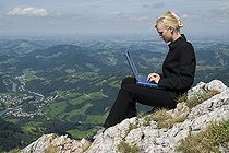 Biosphoto | 1251256 | Business woman on the top of the mountain Alps Austria | &copy; Thomas Aichinger / Visual and Written - Photo Collection / Biosphoto