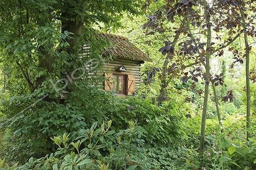 Biosphoto | 1001677 | Cabane en sous-bois Le Jardin des Lianes France ; Le jardin des lianes | &copy; Hervé Lenain / Biosphoto