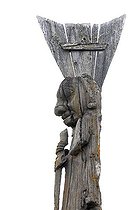 Biosphoto | 1601901 | Carved totem pole, Ksan Village, Hazelton, British Columbia, Canada, North America | &copy; Olaf Krueger / imageBROKER / Biosphoto