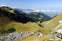 Biosphoto | 1252560 | Case Lake and Massif of dent d'Oche Chablais Alps | &copy; Thierry Van Baelinghem / Biosphoto
