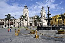 Biosphoto | 1604853 | Cathedral on the Plaza Mayor or Plaza de Armas, Lima, UNESCO World Heritage Site, Peru, South America | © Florian Kopp / imageBROKER / Biosphoto