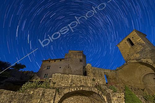 Biosphoto | 2624243 | Chapel of Saint John of the Commanders at the foot of the keep of the Knights Hospitaller castle under the stars. Le Poët Laval, Drôme, France. | &copy; Philippe Jacquot / Biosphoto