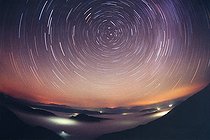 Biosphoto | 1255023 | Circumpolar and star shooting Alps France | &copy; Laurent Laveder / Biosphoto