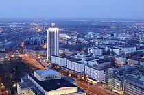Biosphoto | 1605151 | City view at dusk, Leipzig, Saxony, Germany, Europe | © Kevin Proennecke / imageBROKER / Biosphoto