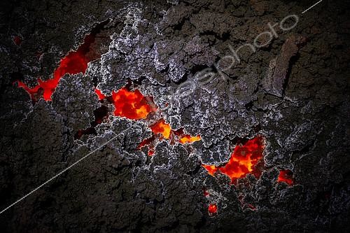 Biosphoto | 2090997 | Clinkers lava flow partially cooled with creating crystals due to gas emanation. Piton de la Fournaise volcano, Reunion Island | &copy; Gabriel Barathieu / Biosphoto
