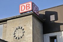 Biosphoto | 1603920 | Clockface with no hands at the central railway station in Ulm, Baden-Wuerttemberg, Germany, Europe | © Walter G. Allgoewer / imageBROKER / Biosphoto