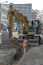 Biosphoto | 1605978 | Construction site in Kampstrasse, a street in the inner city of Dortmund, North Rhine-Westphalia, Germany, Europe | © Walter G. Allgoewer / imageBROKER / Biosphoto