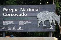 Biosphoto | 2395108 | Corcovado National Park Sign, Costa Rica | &copy; Jean-François Noblet / Biosphoto