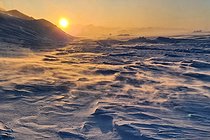 Biosphoto | 2602140 | Coucher de soleil sur la banquise, Détroit de Scoresby, Scoresbysund, Groenland | &copy; Pierre Vernay / Biosphoto