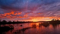 Biosphoto | 2585330 | Coucher de soleil sur la grande Loire, Région Pouilly sur Loire, France | &copy; Pierre Vernay / Biosphoto