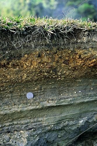Biosphoto | 290393 | Cut of an andosol on a piroclaste layer Portugal | &copy; Antoni Agelet / Biosphoto