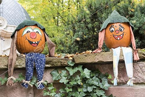 Biosphoto | 2150428 | Decorated pumpkins for Halloween, Germany | &copy; Yann Avril / Biosphoto