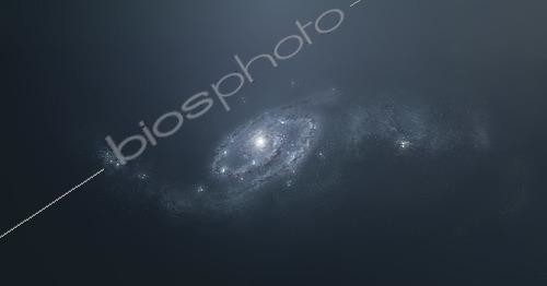 Biosphoto | 2484331 | Distant galaxy visible from space station sent in outer space. | © Tomasz Dabrowski / Stocktrek Images / Biosphoto