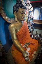Biosphoto | 1604506 | Eight metre tall Sakyamuni Buddha statue in the Galden Namgyal Lhatse monastery, the largest Buddhist monastery in India, Tawang, Arunachal Pradesh, India, Himalayas, Asia | © Olaf Krueger / imageBROKER / Biosphoto