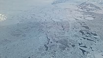 Biosphoto | 2602124 | Entrance to Scoresby Strait, Scoresbysund, towards Cape Brewster, broken ice in fog towards the Polynyas, Greenland | &copy; Pierre Vernay / Biosphoto