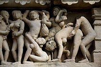 Biosphoto | 1604581 | Erotic frieze, Khajuraho Group of Monuments, UNESCO World Heritage Site, Madhya Pradesh, India, Asia | © Olaf Krueger / imageBROKER / Biosphoto
