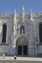 Biosphoto | 1600305 | Façade and entrance of the Hieronymites Monastery, Mosteiro dos Jeronimos, UNESCO World Heritage Site, Manueline style, Portuguese late-Gothic, Belem, Lisbon, Portugal, Europe | © Florian Kopp / imageBROKER / Biosphoto