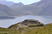 Biosphoto | 1250785 | Fort de Ronce et lac du Mont-Cenis Alpes France | &copy; Claude Balcaen / Biosphoto