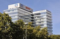Biosphoto | 1603961 | GENO-Haus bank building, center and landmark of the Wuerttembergische Genossenschaftsorganisation cooperative organisation, Stuttgart, Baden-Wuerttemberg, Germany, Europe | © Walter G. Allgoewer / imageBROKER / Biosphoto