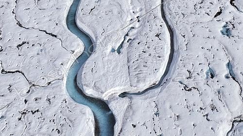 Biosphoto | 2570876 | Glacial stream on the polar cap, Brasvellbreen, Svalbard, Arctic | &copy; Samuel Blanc / Biosphoto
