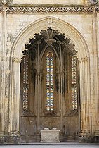 Biosphoto | 1605589 | Grave chapel of King Edward I, 1391-1438, and Queen Philippa of Lancaster, 1360-1415, in the unfinished chapels, Capelas Imperfeitas, in the Dominican monastery Mosteiro de Santa Maria da Vitoria, UNESCO World Heritage Site, Batalha, Portugal, Europe | © Silvana Guilhermino / imageBROKER / Biosphoto