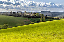 Biosphoto | 2621497 | Hamlet of Monbert under a changing sky of April showers, Gers, France | &copy; Marie Aymerez / Biosphoto