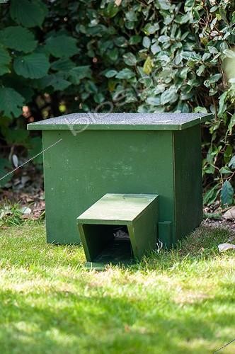 Biosphoto | 2012361 | Hedgehog shelter in a garden | &copy; Yann Avril / Biosphoto
