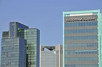 Biosphoto | 1601182 | High-rise buildings, Dresdner Bank Zentrale, Trianon and Schweizer-National Versicherungs-AG, Frankfurt, Hesse, Germany, Europe | © Walter G. Allgoewer / imageBROKER / Biosphoto