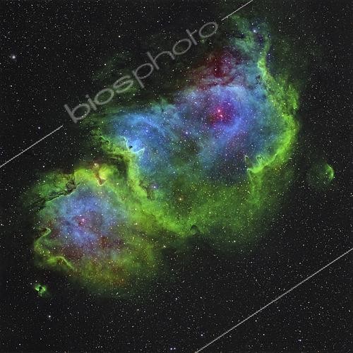 Biosphoto | 2483784 | IC 1848, the Soul Nebula in Hubble-palette color mapping. | © Rolf Geissinger / Stocktrek Images / Biosphoto