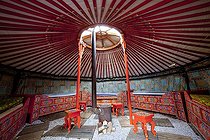 Biosphoto | 1251320 | Intérieur  d'une yourte mongole | &copy; Franck Fouquet / Biosphoto