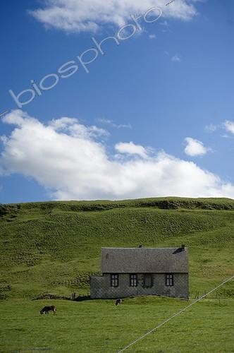 Biosphoto | 1614200 | Isolated house in the mountains in Cézallier France | &copy; Hervé Chellé  / Biosphoto