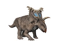 Biosphoto | 2478298 | Kosmoceratops richardsoni is a ceratopsian dinosaur from the Late Cretaceous period of Utah. | &copy; Nobumichi Tamura / Stocktrek Images / Biosphoto