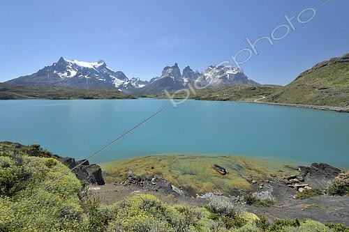 Biosphoto | 2599971 | Lago Pehoé and view of Cerro Paine Grande, Torres del Paine National Park, Magallanes Region and Chilean Antarctica, Chile | &copy; Jean-Claude Malausa / Biosphoto