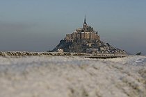 Biosphoto | 1233567 | Le Mont-Saint-Michel in Winter Manche France | &copy; Vincent M. / Biosphoto