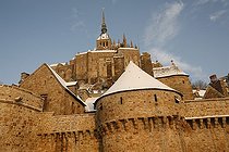 Biosphoto | 1233572 | Le Mont-Saint-Michel in winter Manche France | &copy; Vincent M. / Biosphoto