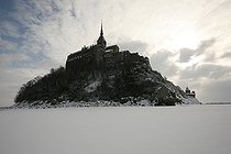 Biosphoto | 1233573 | Le Mont-Saint-Michel in winter Manche France | &copy; Vincent M. / Biosphoto