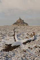 Biosphoto | 1233577 | Le Mont-Saint-Michel in winter Manche France | &copy; Vincent M. / Biosphoto
