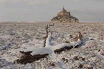 Biosphoto | 1233579 | Le Mont-Saint-Michel in winter Manche France | &copy; Vincent M. / Biosphoto